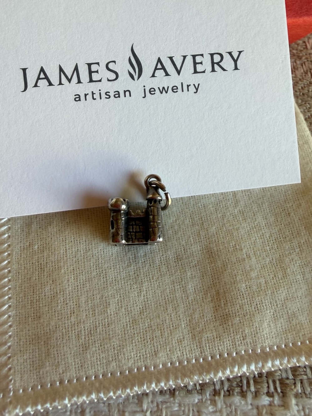Retired James Avery Sterling Silver Sand Castle Charm - Picture 3 of 6